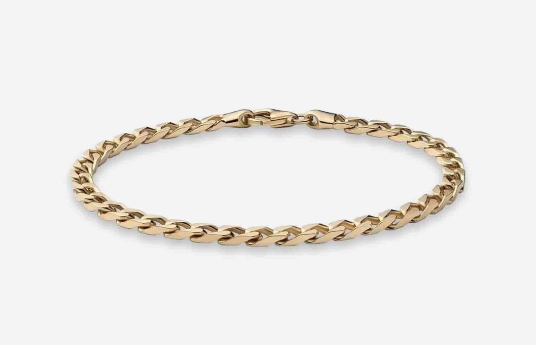 Oliver Cabell 4mm Cuban Chain Armbånd Herre Gull | NO299-69