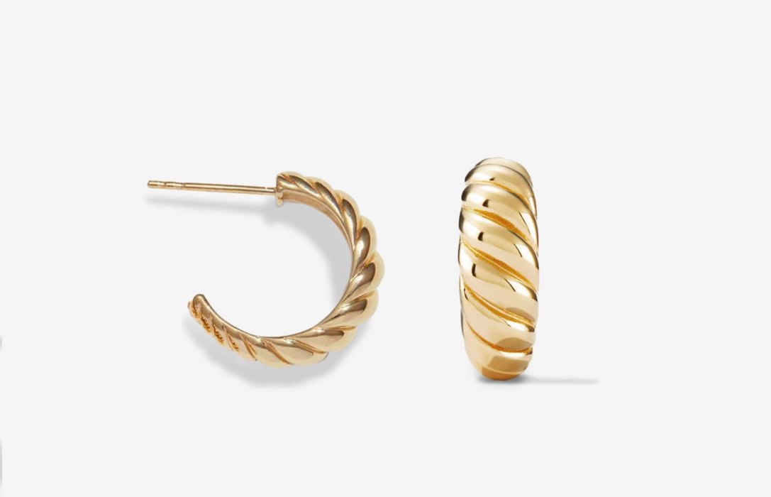 Oliver Cabell Croissant Hoops Dame Gull | NO732-31