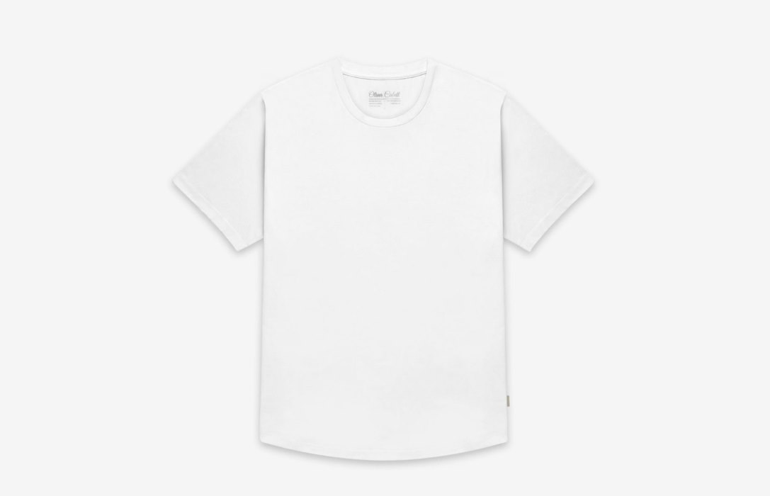 Oliver Cabell Curved Hem Tee Herre Hvite | NO101-78