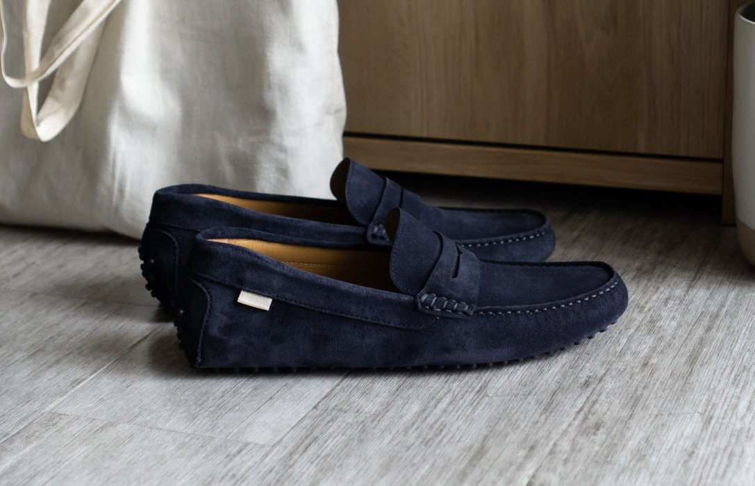 Oliver Cabell Driver Flats Dame Marineblå | NO490-31