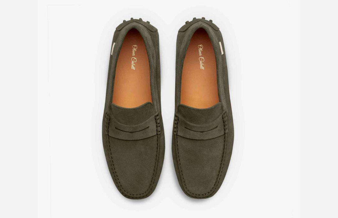 Oliver Cabell Driver Loafers Herre Olivengrønne | NO880-73