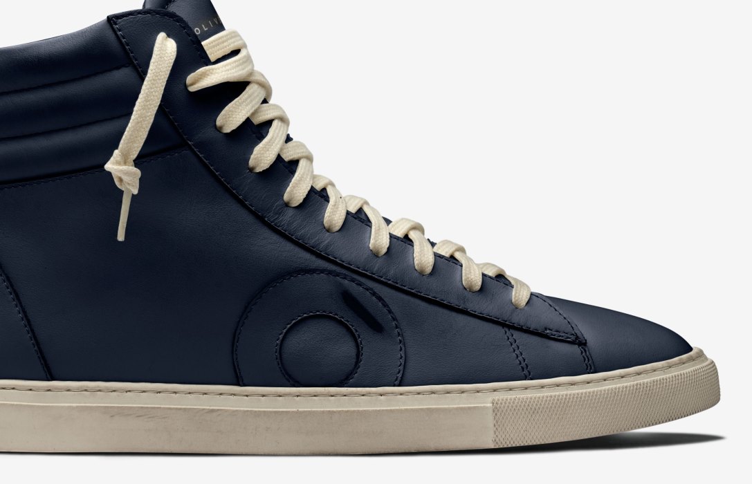 Oliver Cabell Jabbar High High Top Sneakers Herre Marineblå | NO454-84