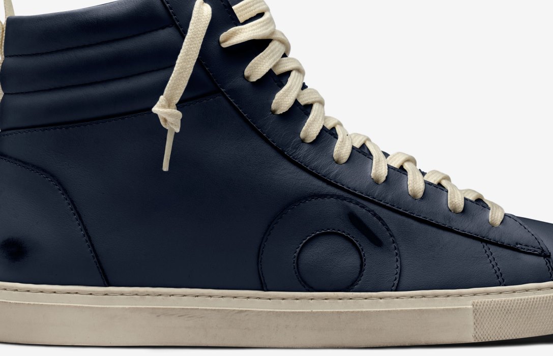 Oliver Cabell Jabbar High High Top Sneakers Herre Marineblå | NO454-84