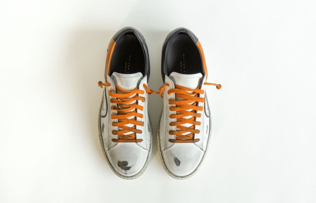 Oliver Cabell Low 1 Low Top Sneakers Dame Hvite Oransje | NO168-29