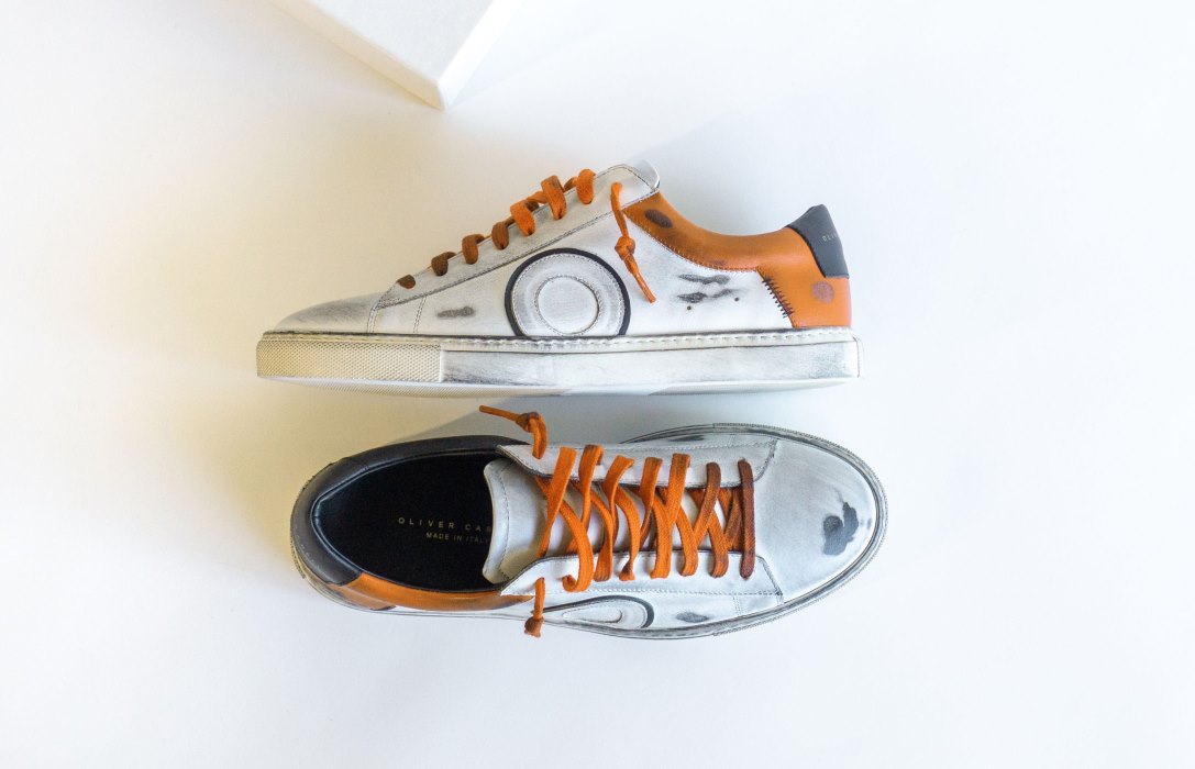 Oliver Cabell Low 1 Low Top Sneakers Dame Hvite Oransje | NO168-29