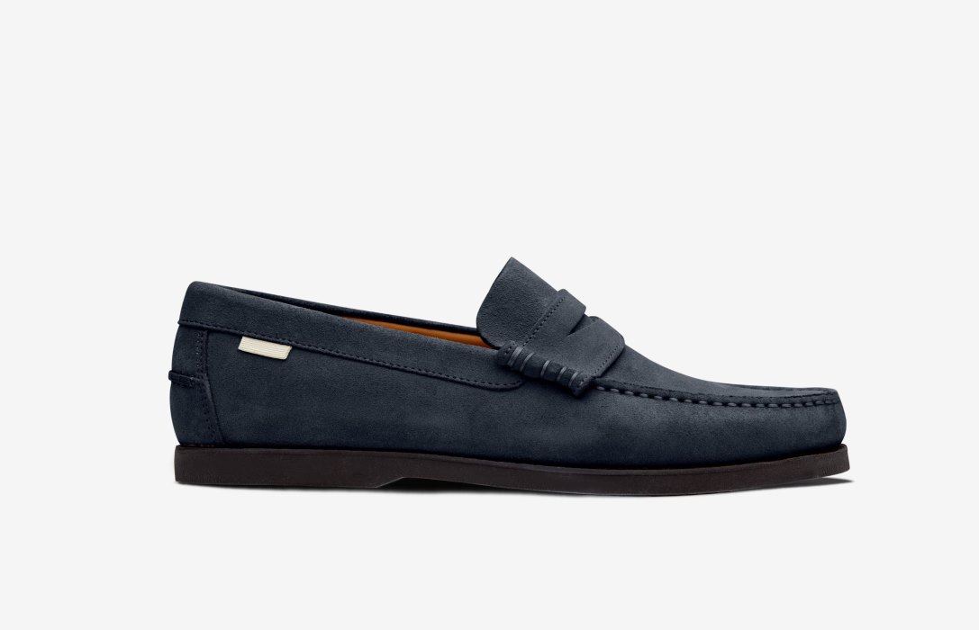 Oliver Cabell Penny Loafer Loafers Herre Marineblå | NO800-45