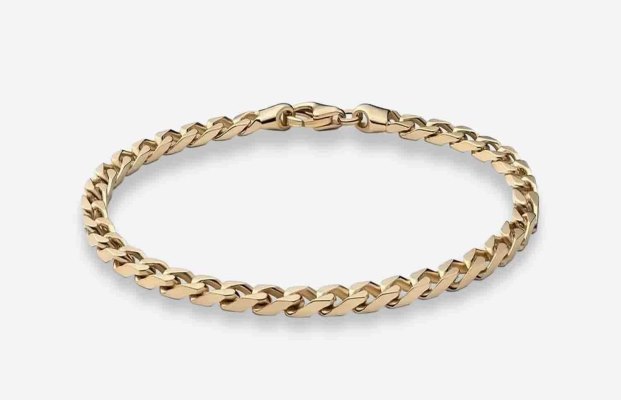 Oliver Cabell 8mm Cuban Chain Armbånd Herre Gull | NO900-29