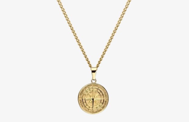 Oliver Cabell Compass Pendant Halskjeder Herre Gull | NO815-90