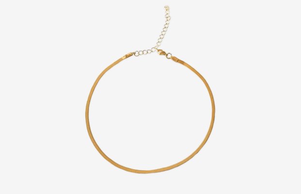 Oliver Cabell Herringbone Choker Dame Gull | NO048-35